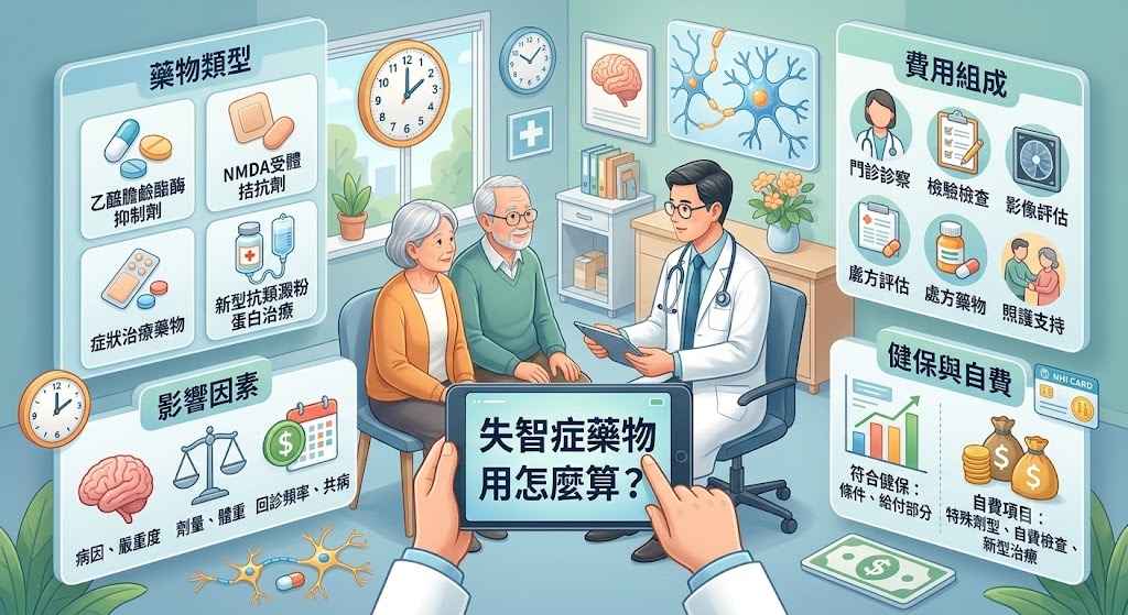 失智症藥物費用怎麼算?藥物種類、健保給付與自費項目完整解析